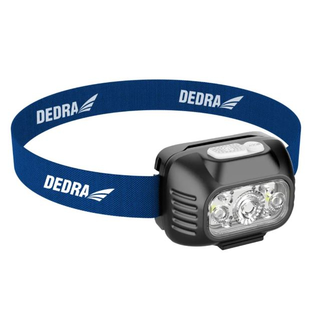 Žibintuvėlis ant galvos Dedra L1014, 650lm, 1800mAh Žibintuvėlis ant galvos Dedra L1014, 650lm, 1800mAh