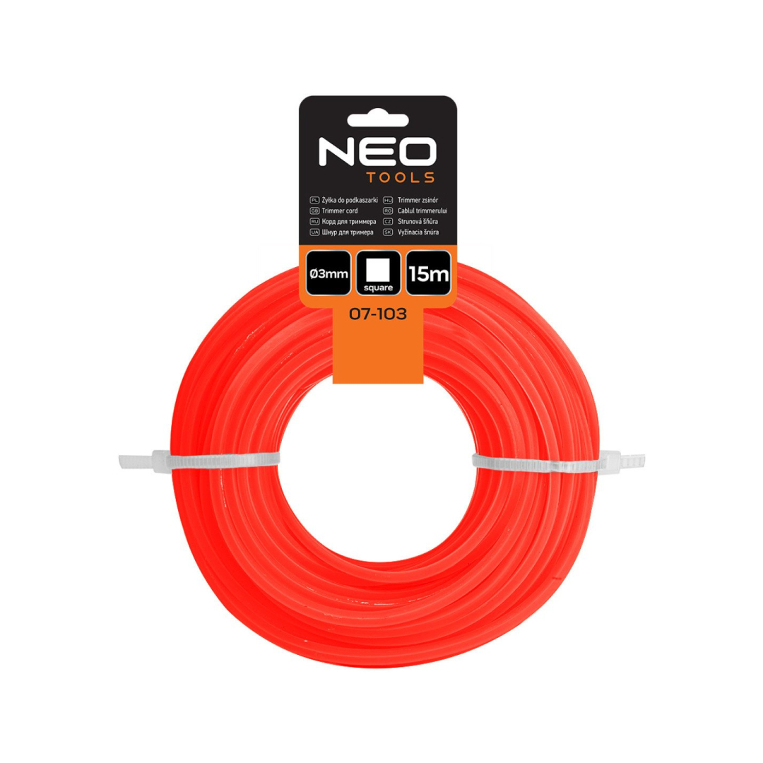 Žoliapjovės laidas kvadratinis 3 mm, ilgis 15 m 1 Žoliapjovės laidas kvadratinis 3 mm, ilgis 15 m 1