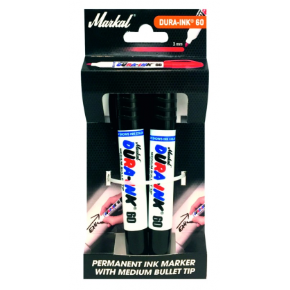 Žymekliai „Dura-Ink 60“, juodi, 2 vnt. Žymekliai „Dura-Ink 60“, juodi, 2 vnt.